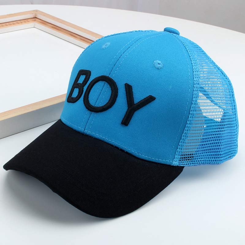 2-8 Jaar Kinderen Jongen Baseball Cap Meisjes Mesh Trucker Snapback Hoed Zwart 3D Brief Geel Wit Blauw Rood