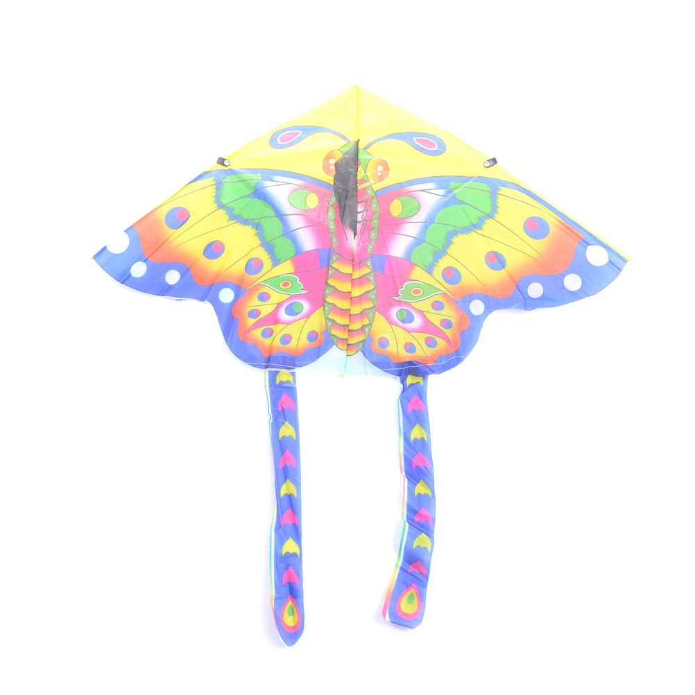 90*50cm nylon regenboog vlinder vlieger voor kinderen opvouwbare vlieger stunt kite surf met 50m controlebalken en lijn willekeurige kleur