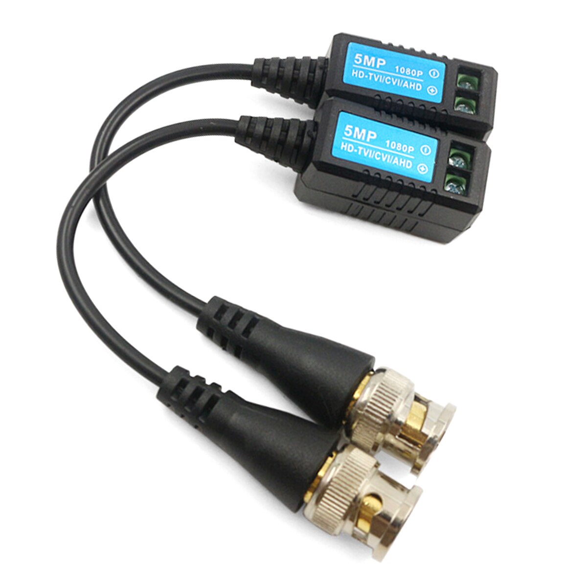 HD 1080P Video Balun 1 Pair Twisted Pair Transmitter Connecter Video Balun 1 Channel Video Baluns For HD-TVI/CVI/AHD