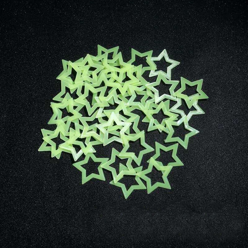 3D Hollow Star Energie Opslag Fluorescerende Glow In The Dark Lichtgevende Op Muurstickers Voor Kinderkamer Woonkamer Decal