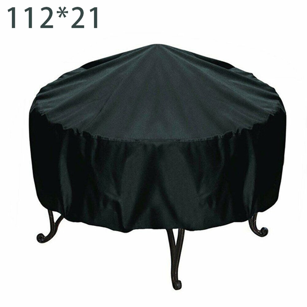 Fire Pit Cover Round Brazier Stove Cover Waterproof Windproof Sun Protection for Outdoors FPing