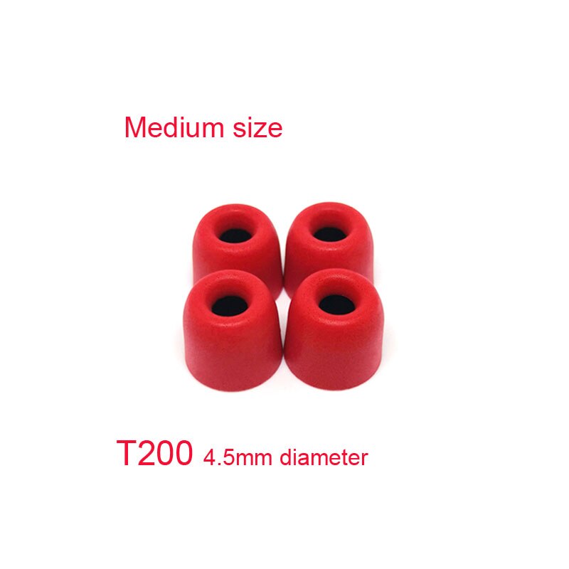 ANJIRUI T200 (LMS) caliber Ear Pads Memory Foam tips Sponge T200 ear pads cotton for in ear headphone C set Headsets accessories: T200 M 12.5mm red