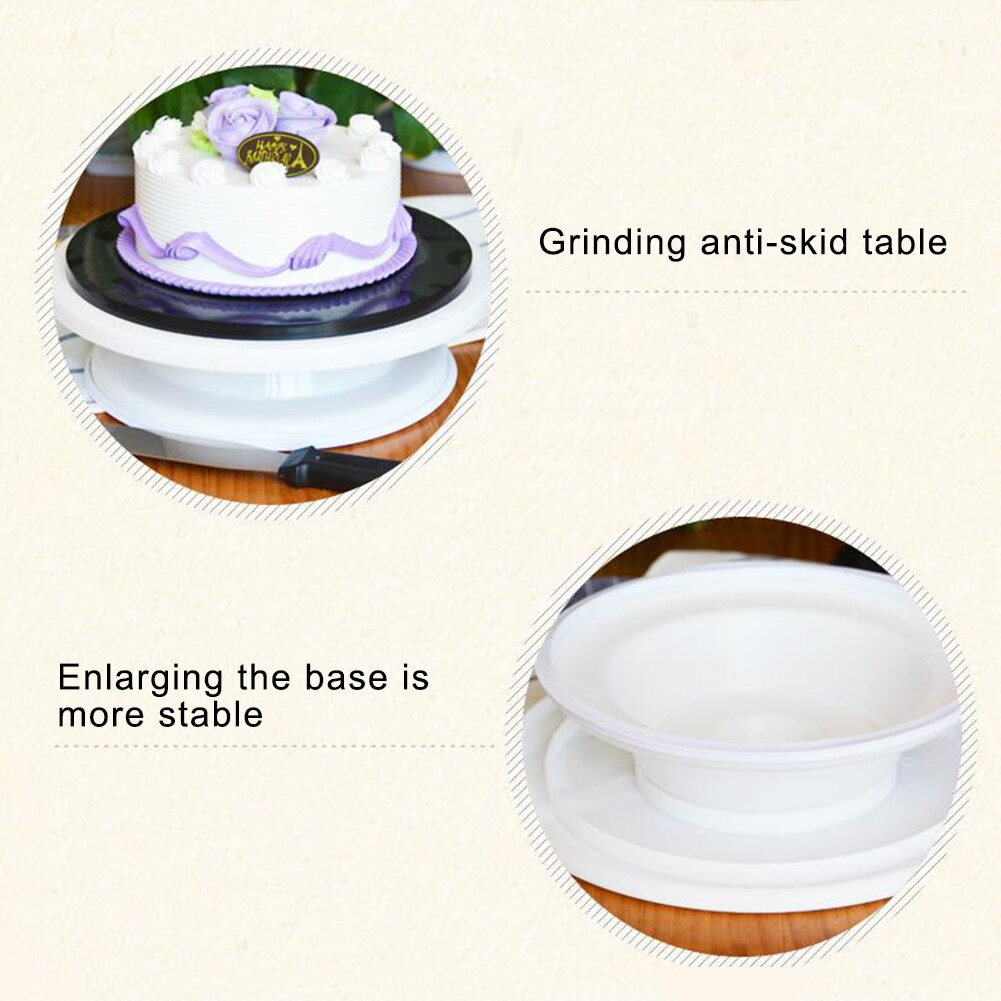 Draaibaar Anti-Slip Ronde Platform Diy Taart Plaat Decorating Stand Bakken Tool