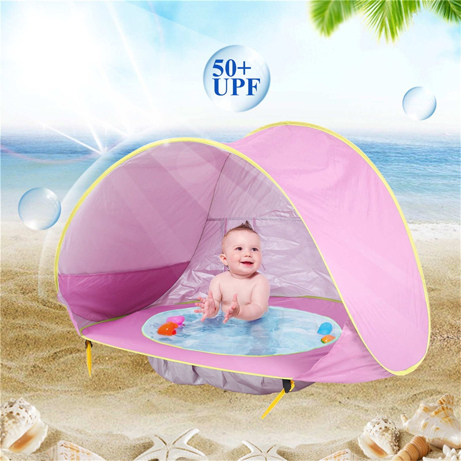 neue Baby Strand Zelt Mit Wasser Schwimmbad Aktualisierung Einfach Hochklappen Pop hoch Baby Zelt Tragbare draussen Camping Sonnenschirm Strand Zelt: verrotten