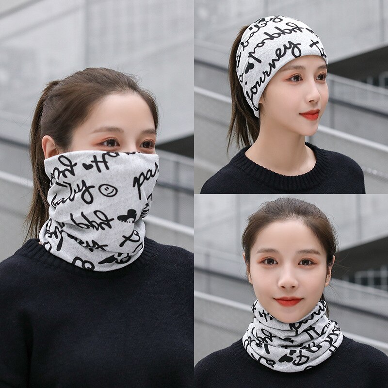 Gorro versátil para esquiar al aire libre, senderismo, pesca, otoño e invierno, bufanda de protección del cuello gruesa y cálida: A
