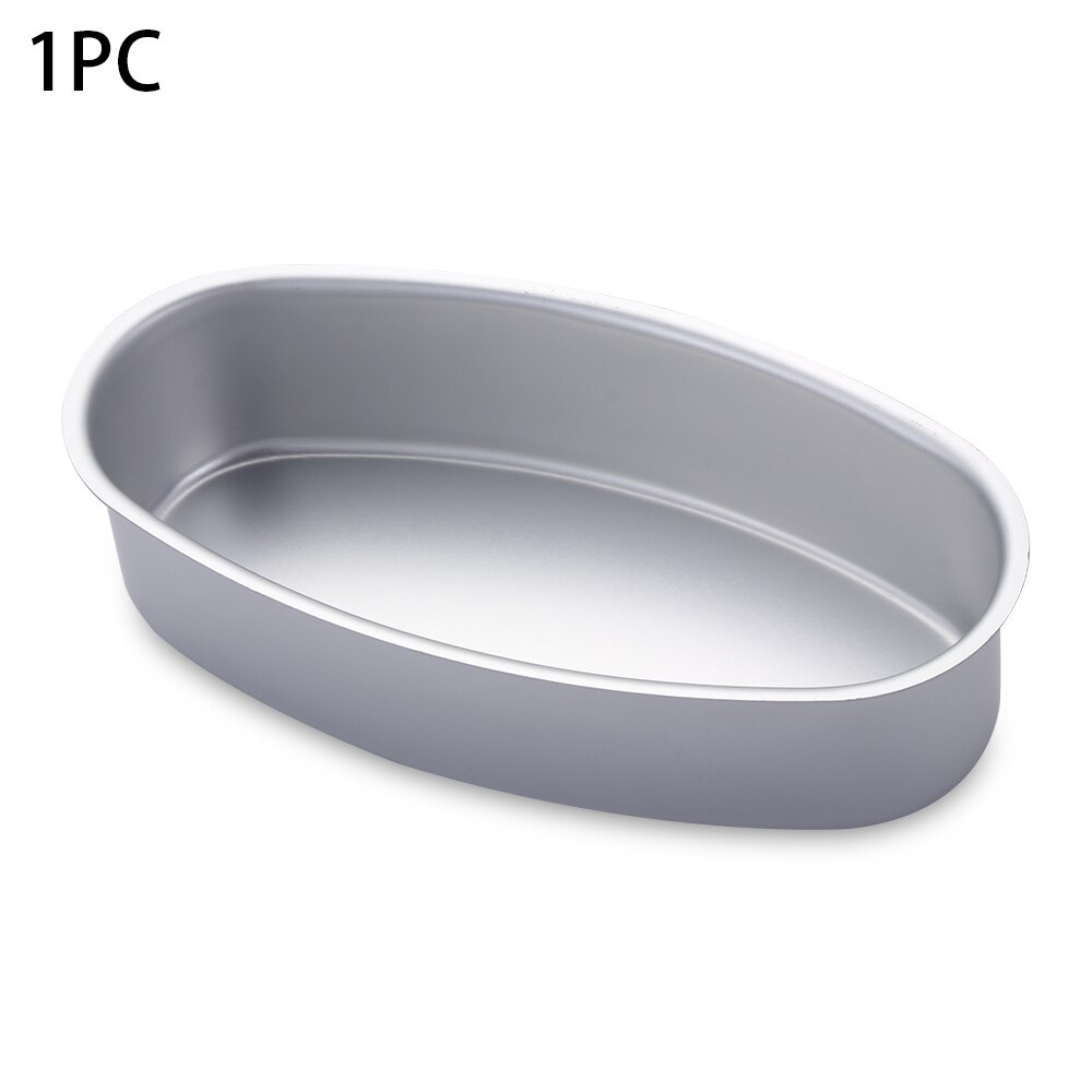 1/2PCS Oval Shape Cheesecake Baking Bread Pan Non-stick Aluminum Alloy DIY Toast Cake Mold Tray Kitchen Gadgets: 1pcs