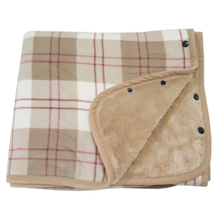 Bærebart plaid fleece tæppe polyester tæppe med knap vinte varme kaster på sovesofa rejse tykkere soveværelse plaids smide tæppe