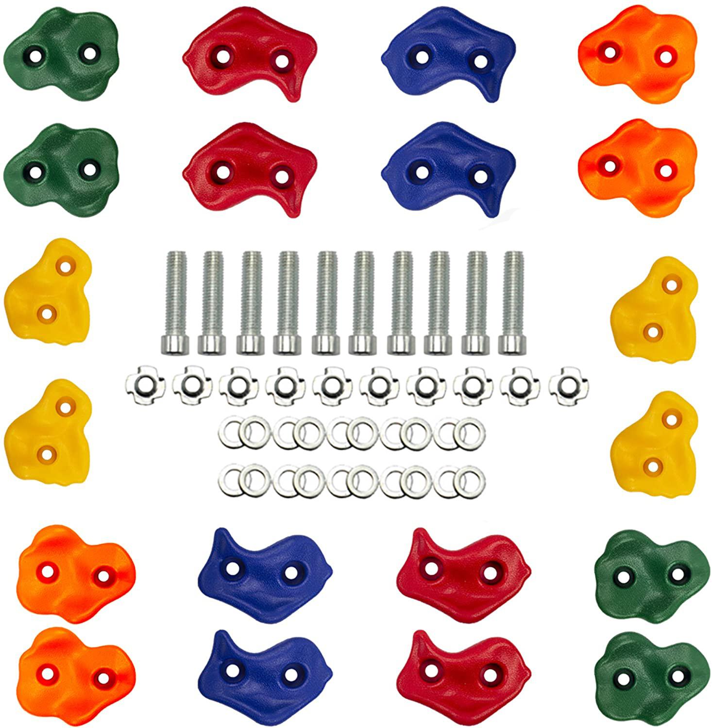 10 Stks/set Rock Muur Klimmen Houdt Voor Kinderen, Indoor En Outdoor Speeltuin Spelen Set Slide Accessoires Met Montage Hardware