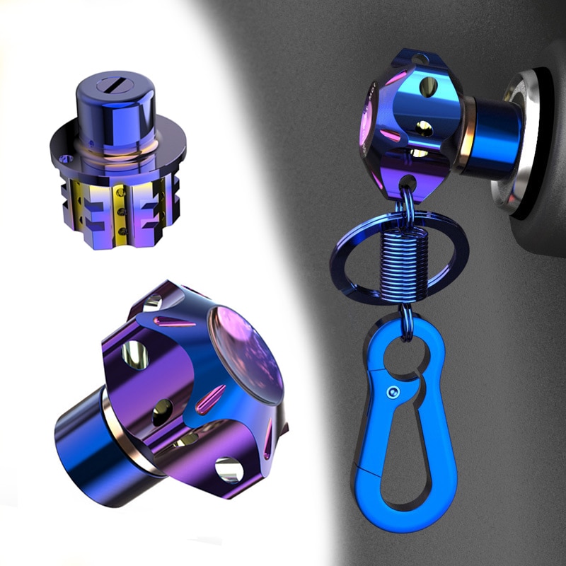 Key Cover Universal Motorcycle Modified Crective CNC Keychain Decorative Modification Parts Titanium Alloy Key Head Covers
