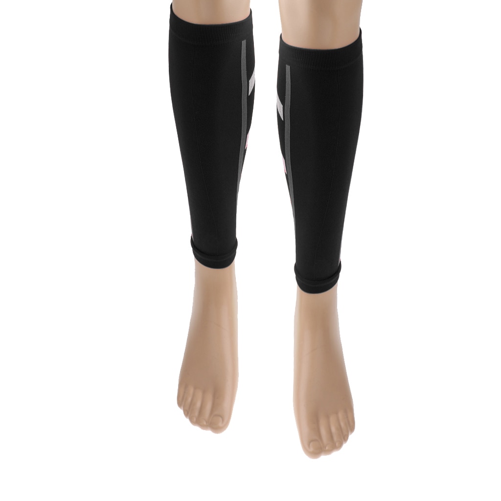 prettyia Unisex Running Compression Calf Sleeves Shin Splints Leg Warmer