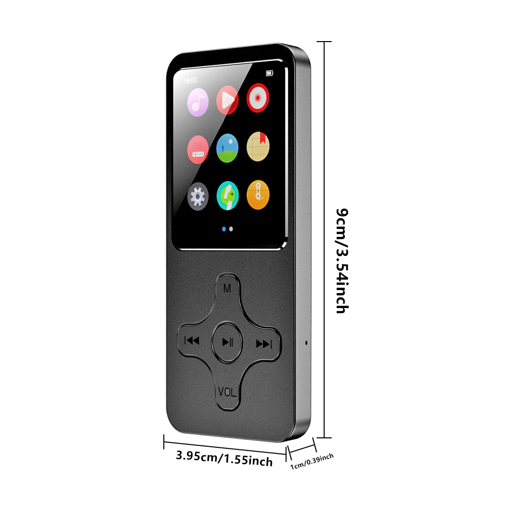 Mini MP3 Player Bluetooth-compatible Speaker 8/16/32/64GB HiFi Music Speaker Portable Walkman with radio FM recording E-book