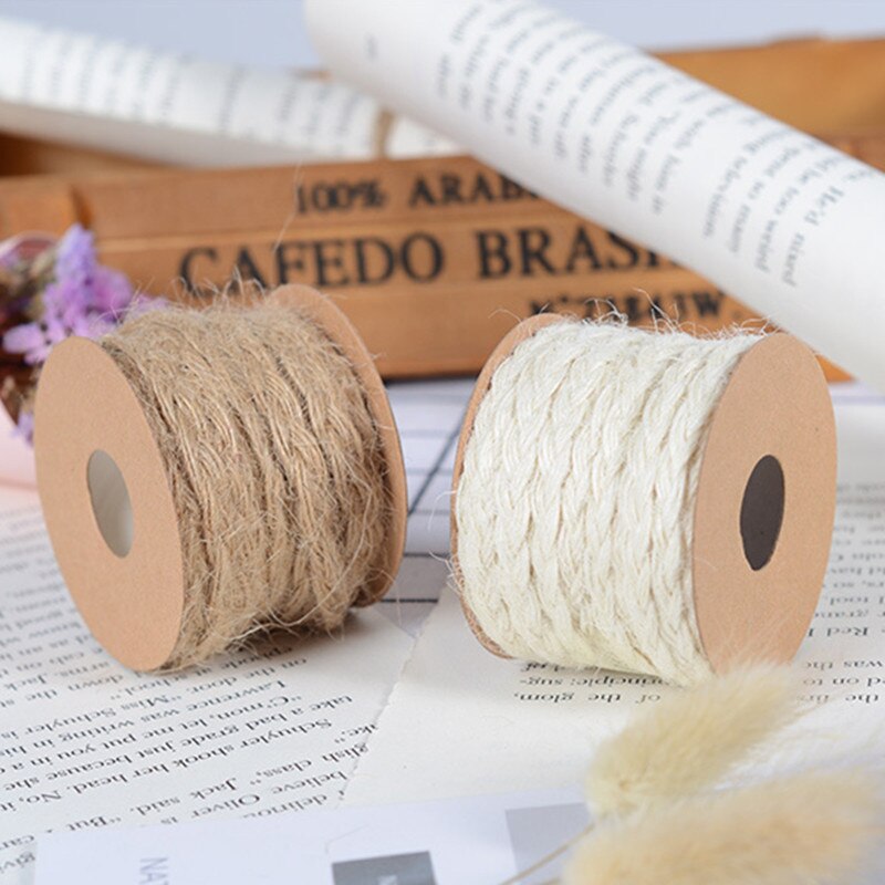 5Meter Twee-Kleur Kleine Pincet Twine Jute Touw Breedte 0.5Cm Diy Handgemaakte Naaien Macrame Koord Threads Minimalistische home Decoratie