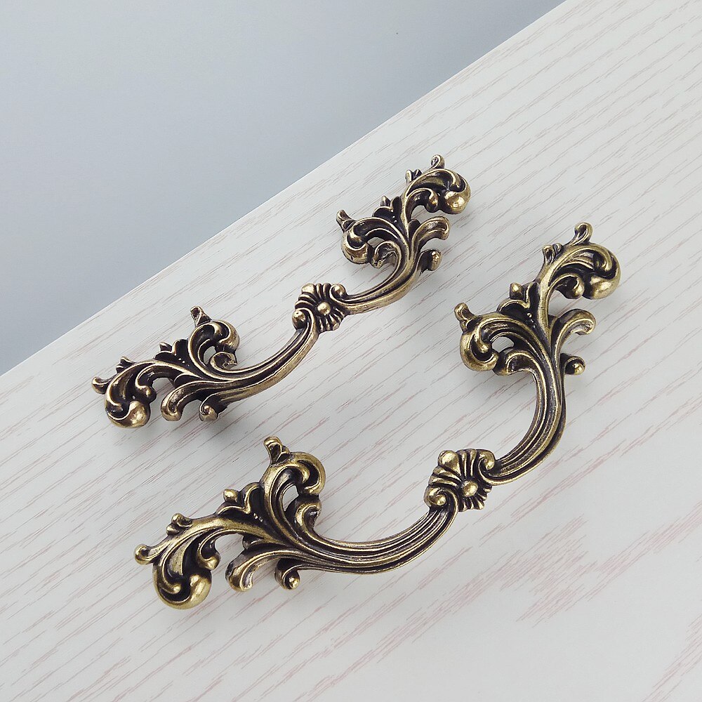 Antyczne srebro klasyczne meble uchwyt szafki kuchenne drzwi przesuwne szuflada szafa na ubrania szafka uchwyt kredensu pokrętło