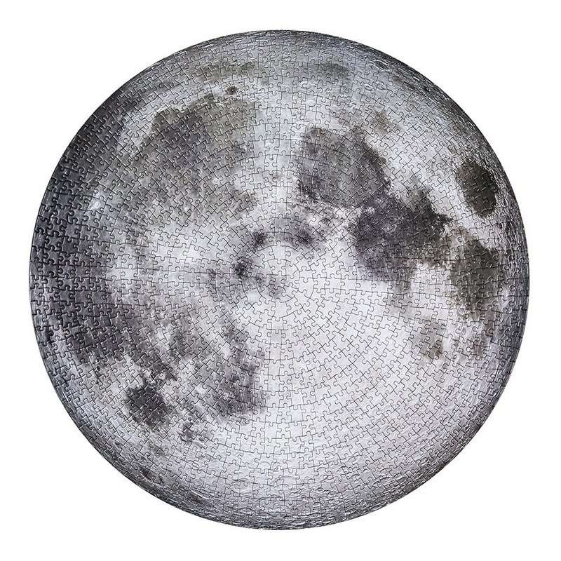 Puzzle rond lune/terre 1000 pièces | Puzzle de planètes difficiles pour enfants adultes, jouets Puzzle de planètes, directe éducative: 1