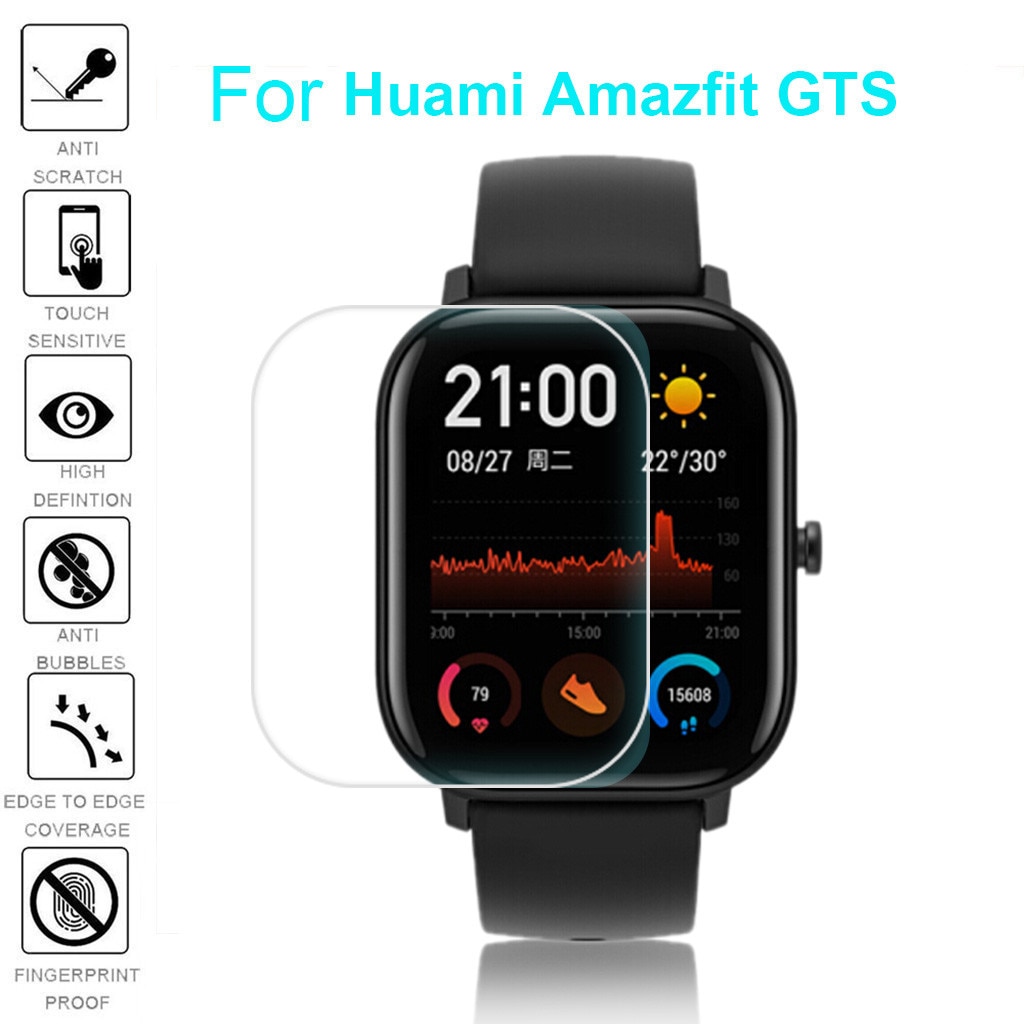 5 Pcs Pet Film Voor Huami Amazfit Gts Screen Protector Gt S Protector De Pantalla Para Reloj Bubble Gratis Anti scratch