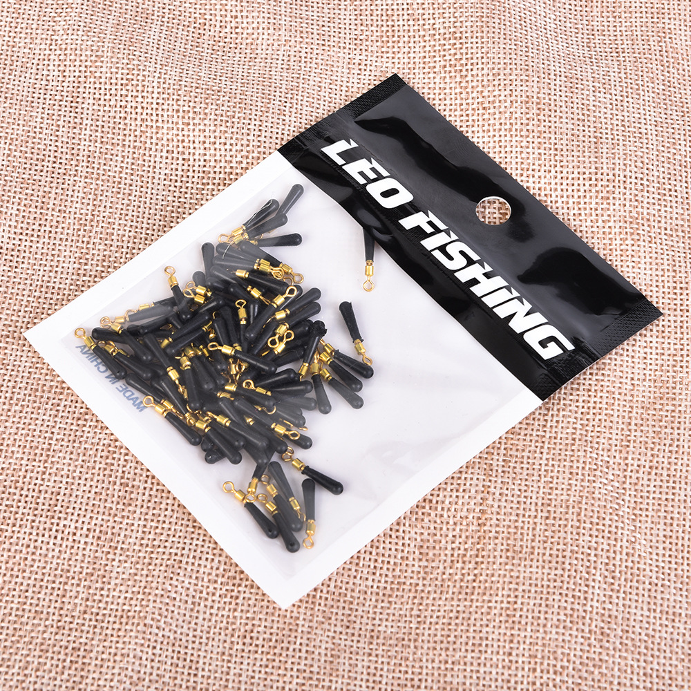 20pcs/Lot 360° Rotation Drift Fishing Float Rubber Copper Head Fishing Gear Block Bobber Buoy Float Seat Rest Accessories Tackle