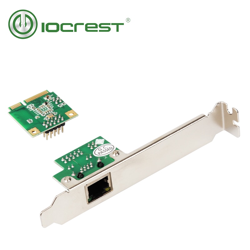 IOCREST Mini PCI-äußern Gigabit Ethernet RJ45 Hafen Adapter 10/100/100 0 Basis-T Netzwerk LAN Regler