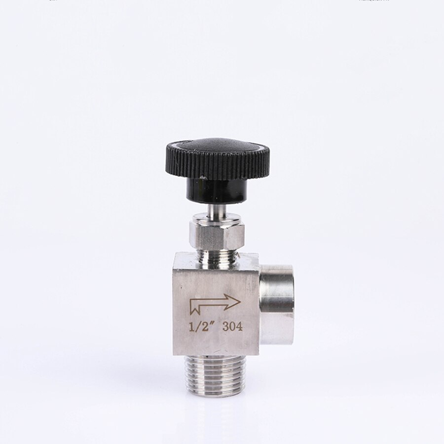 1PCS 1/8" 1/4" 3/8" 1/2" BSP Female Male Angle Needle Valve Crane Elbow 304 Stainless Flow Control Water Gas Oil 915 PSI