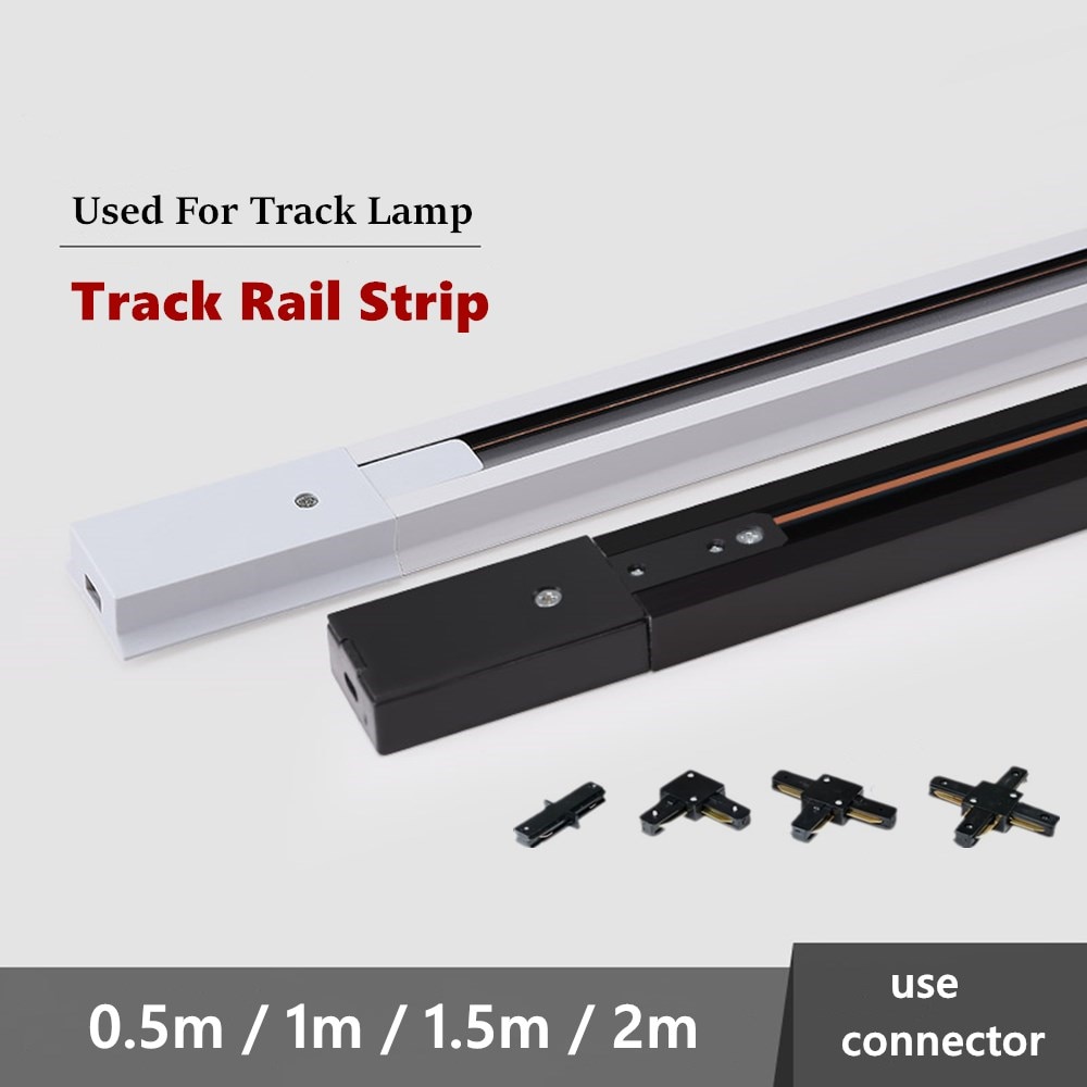 LED-Spur-Stelle Beleuchtung Schiene Spur Streifen 0,5 m 1m Weiß Schwarz 2 Draht Spur 2 Teile/los Schiene Streifen stecker Für Spur Licht führen