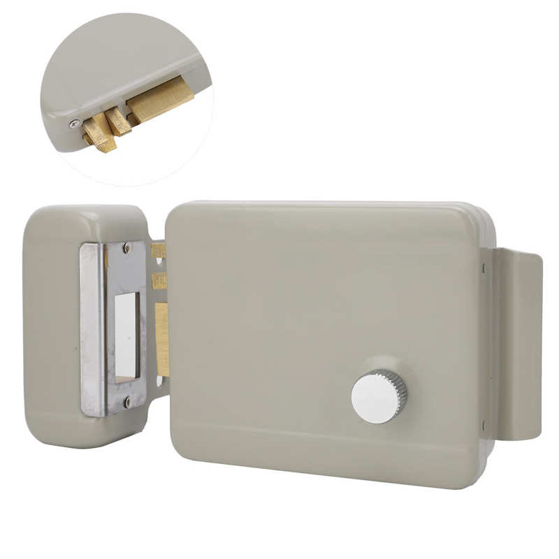 Door Strike Lock 9-12V 2‑Wire Door Lock for Iron Doors Wooden Doors