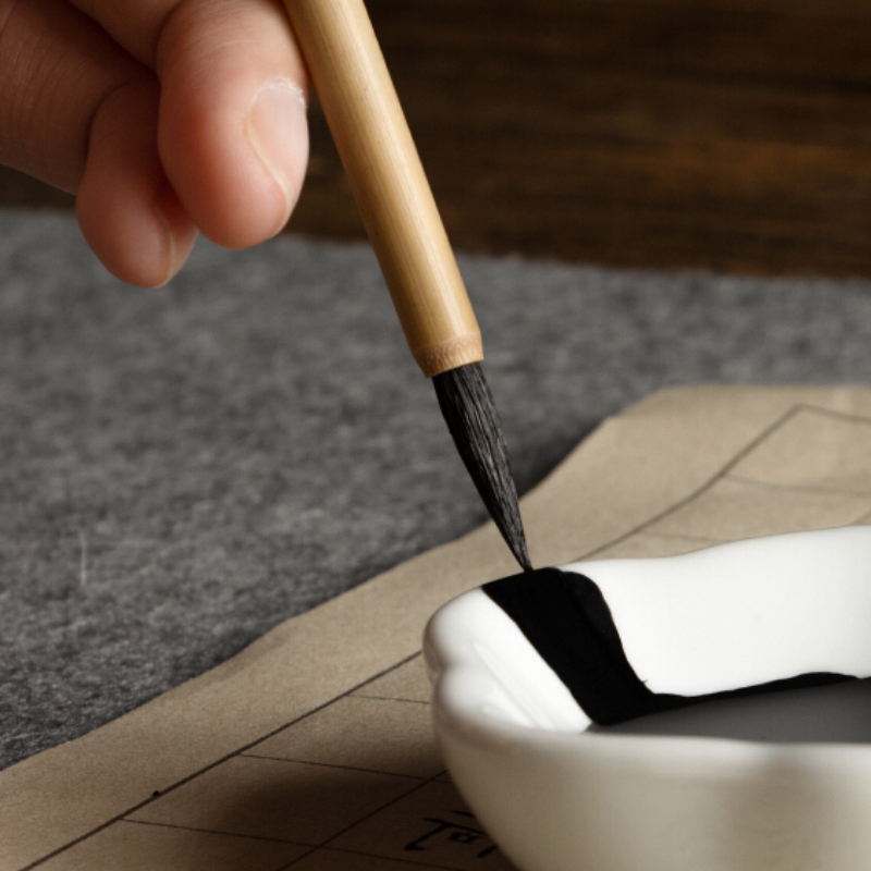 Small Regular Script Calligraphy Brush Handmade Purple Rabbit Hair Writing Brush Pen Shou Jin Ti Copy Scripture Hook Line Pen