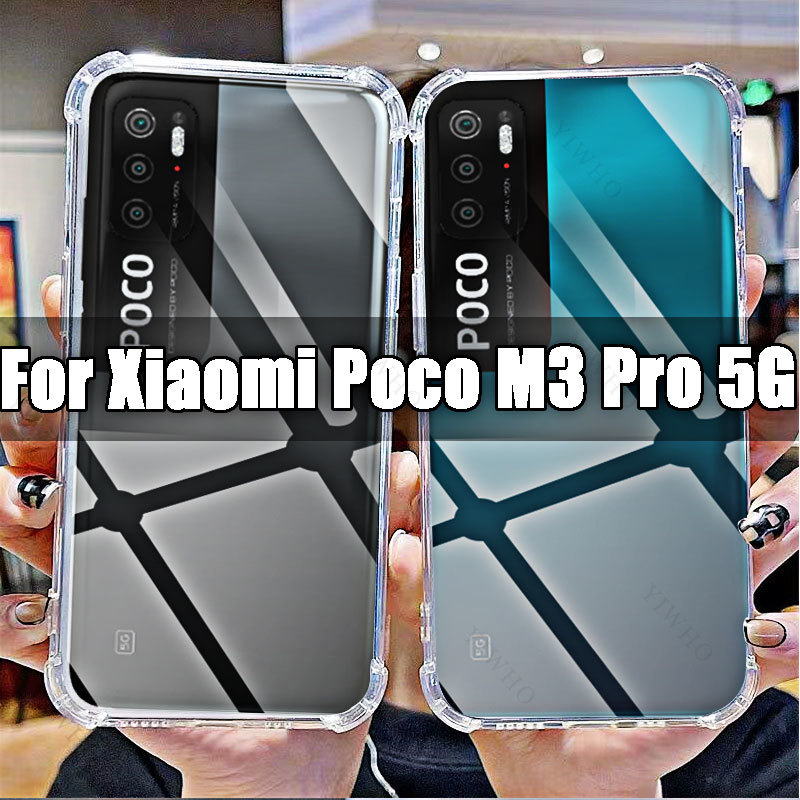 Para Xiaomi Poco M3 Pro 5G funda blanda de teléfono HD transparente para Xiaomi Poko M3Pro 5g 6,5 "M2103K19PG fundas antiarañazos a prueba de golpes