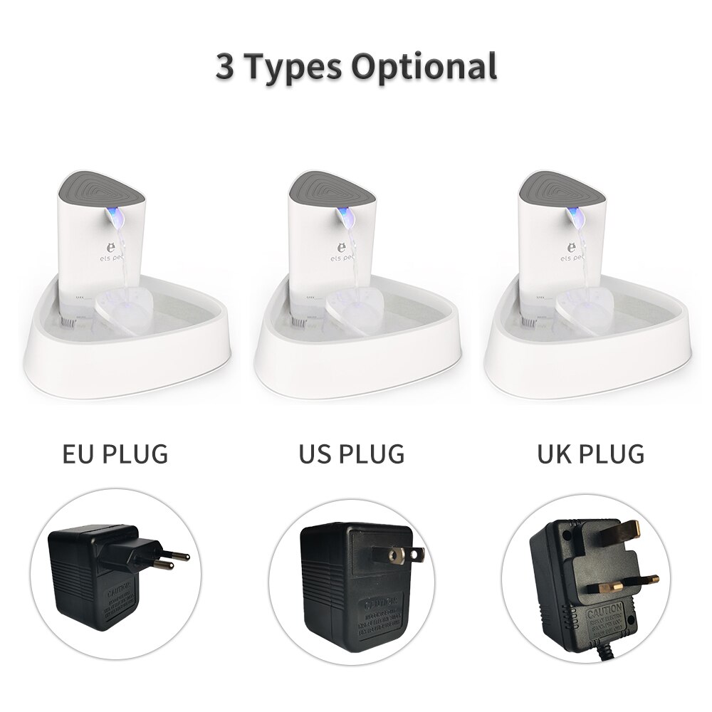 Automatic Pet Water Fountain Dog Bowl Electric Pets Drinking Water Dispenser Feeder Bowl Adjustable Water Flow with Night mode