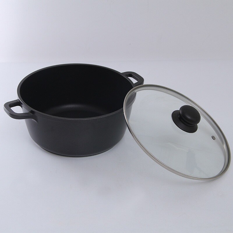 Japanese-style Aluminum Home Multi-function Non-stick Cooker Universal Back-end Binaural Soup Pot Cookware for gas