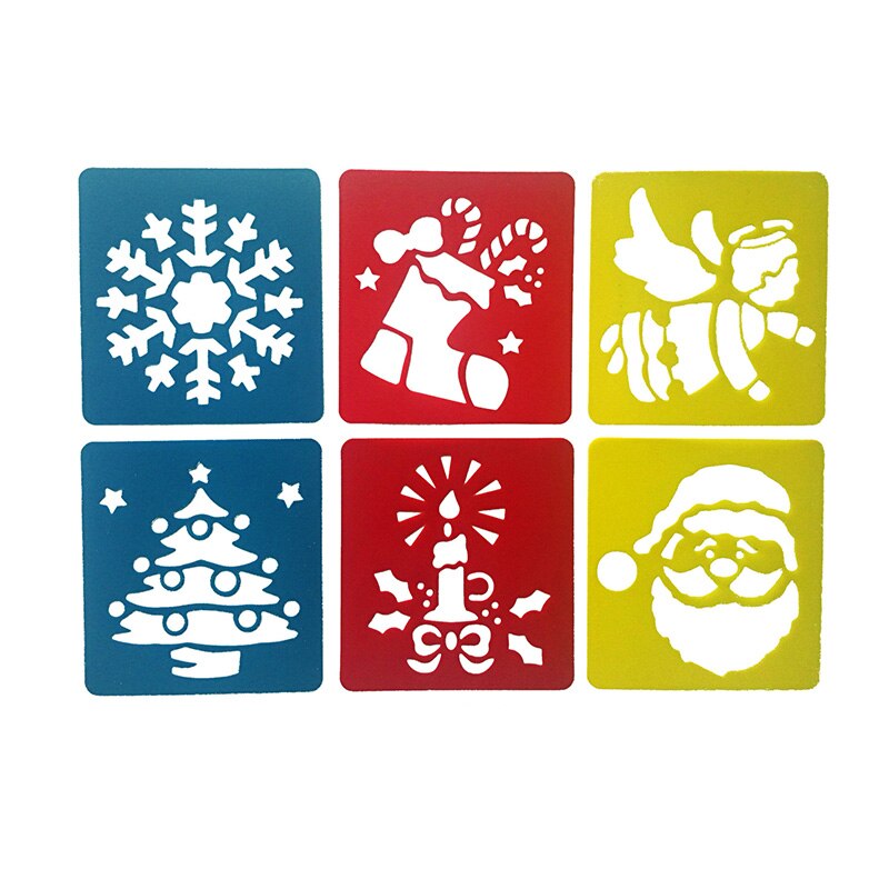 6 Pcs Dei Bambini Multi-A Forma di Righelli di Plastica Pittura Modello di Disegno Stencil di Apprendimento di Arte Strumenti di Disegno Giocattolo Per I Bambini I Bambini: 009