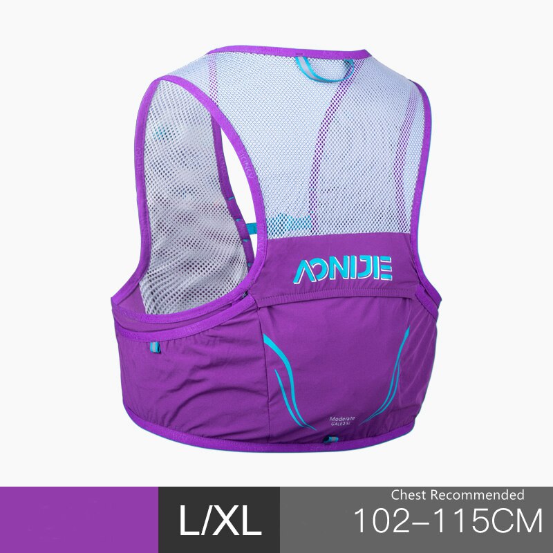 Aonijie 2.5L Ultralight Running Vest Outdoor Rugzakken Portable Hydration Pack Tassen Voor Camping Wandelen Fietsen Marathon C932S: LXL Purple Bag