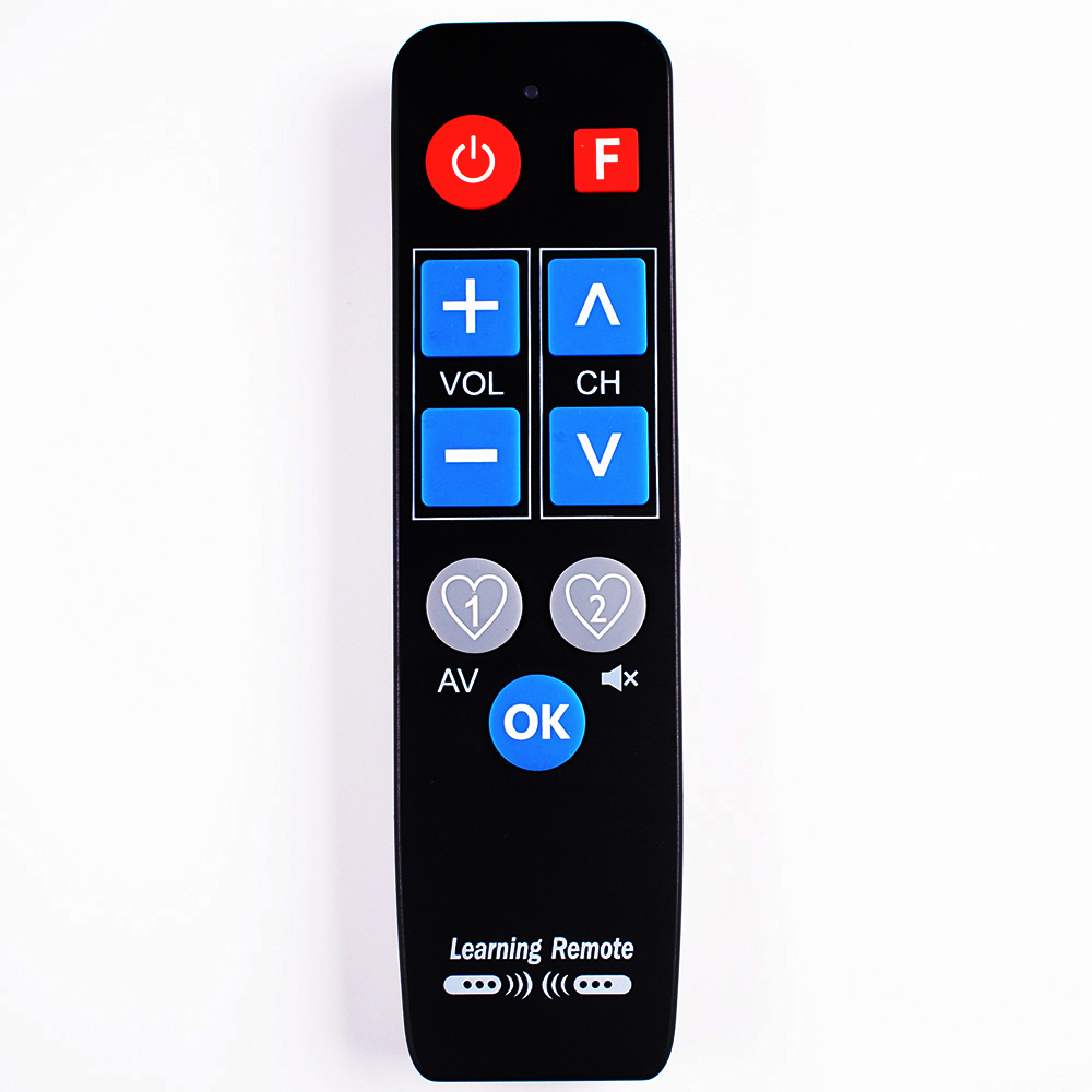 Control remoto Universal IR Learn para TV-BOX DVD STB VCR HIFI TV calentador, controlador de aprendizaje de 9 botones grandes: Default Title