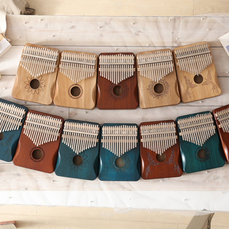 17 Keys Kalimba mahogany body Thumb Piano Portable Finger Piano Kalimba Made By Single Board High Wood Mahogany