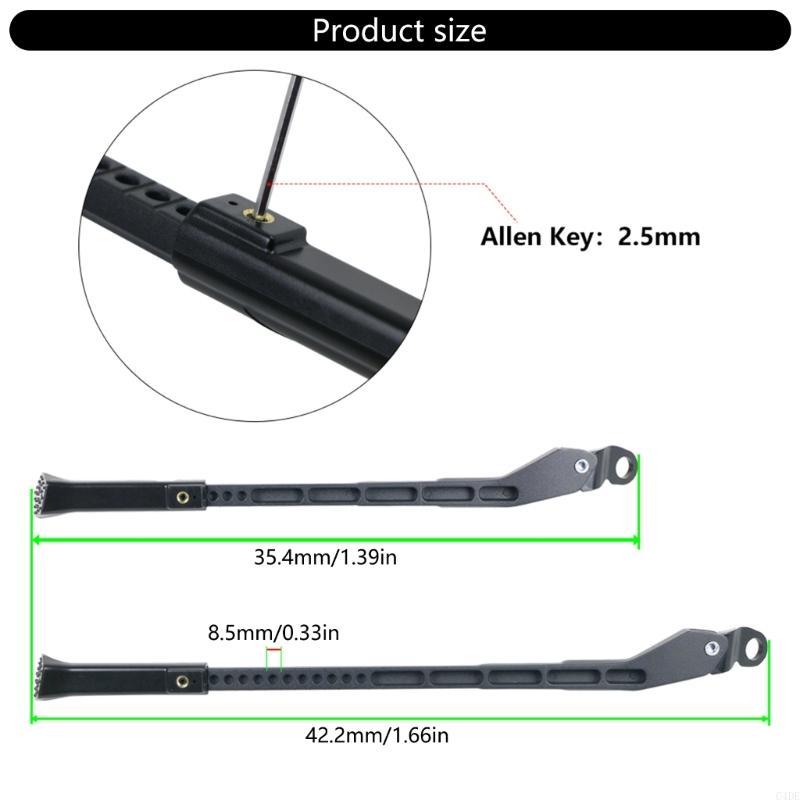C4DE Road Bike Standstand Supportstandaard Aluminium Aluminium Ally Side Achter Parkeerrek Parkeerrek Verstelbare fietsen
