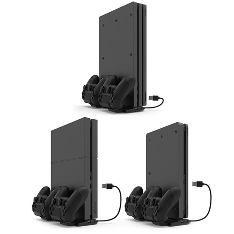 PS4 Vertical Cooling Stand - Charging Dock Station w/ HUB for PS4, PS4 Slim, PS4 Pro