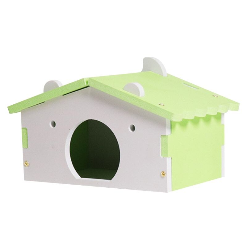 Hamster husbure til rotte mus sjov hamster reden villa farverig træ seng hus: Rød
