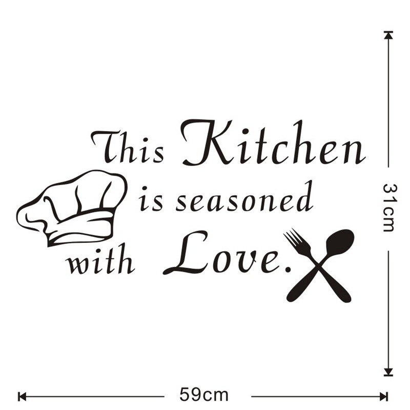 Enjoying Your Cook Time Kitchen Wall Stickers Decals Fun Cook Utensils Home Decor Restaurant Refrigerator Wall Decals#001: 08