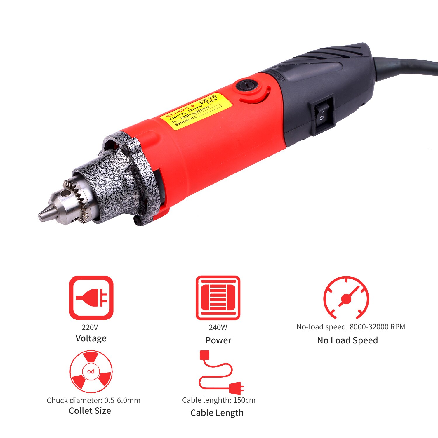 240W Electric Drill Rotary Tool Kit Variable Speed Angle Grinder Tool Multifunction Electric Drill Sander Cutting Polishing Tool