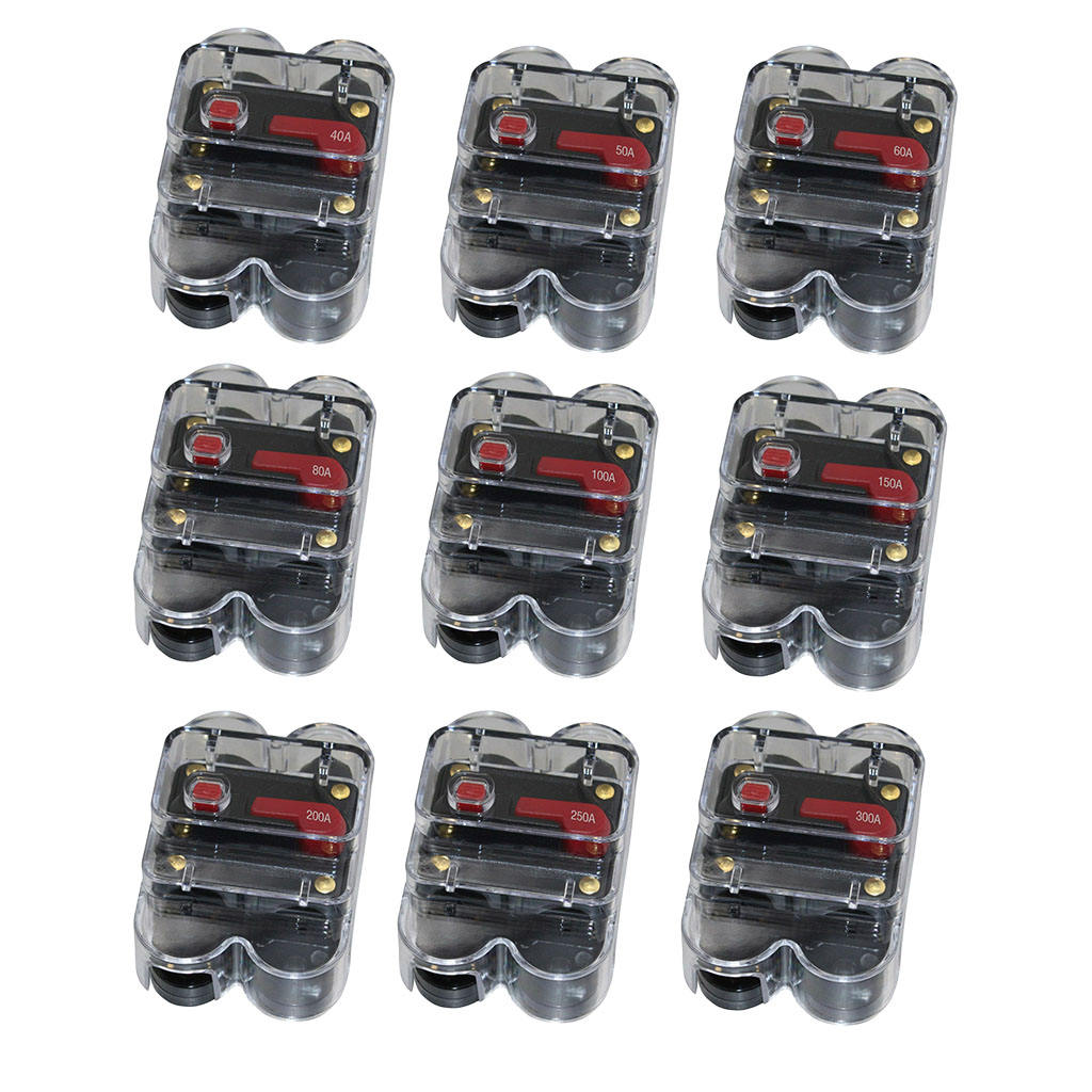 12V-24V DC Circuit Breaker Motor Auto Car Marine Boat Bike Stereo Audio Inline Fuse Inverter Waterproof with Manual Reset