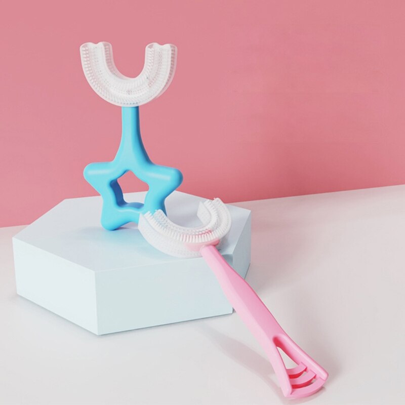 Kinderen U-vorm Tandenborstel Siliconen Training Tanden Reinigen Teethbrushes Schoon