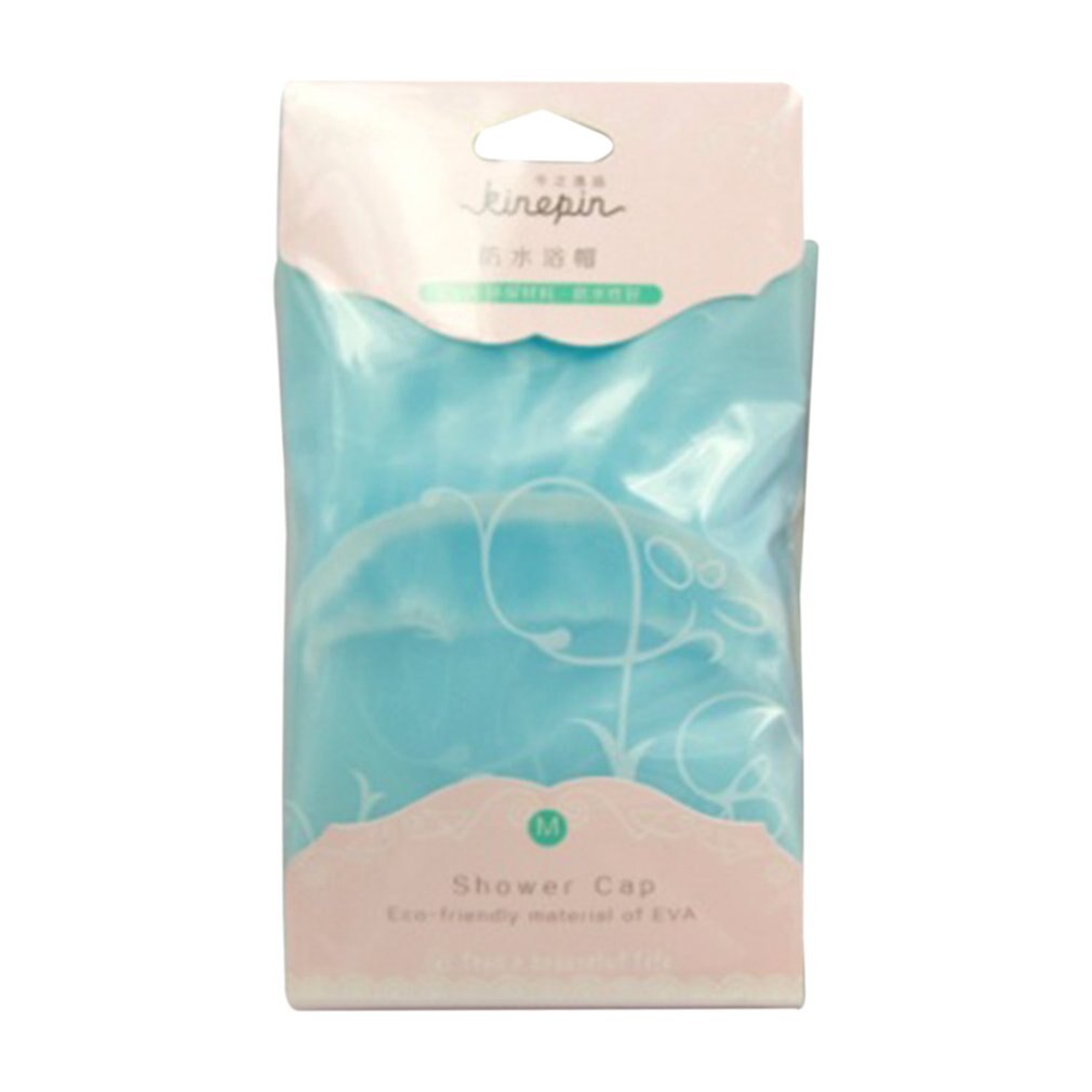 1PC Waterdichte Douche Cap Dikker Mooie Bad Hoed Effen Kleur Een-Off Elastische Badmuts Badkamer Accessoires voor vrouwen
