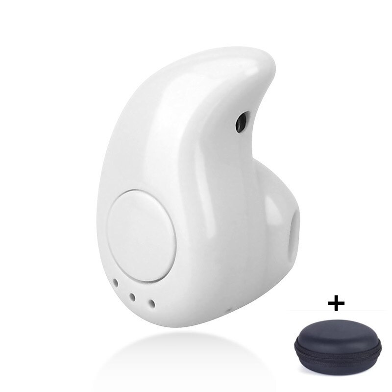 GutsyMan Mini inalámbrico en la oreja auricular Bluetooth S530 manos libres auricular estéreo Bluetooth Auriculares auricular teléfono: White With Bag