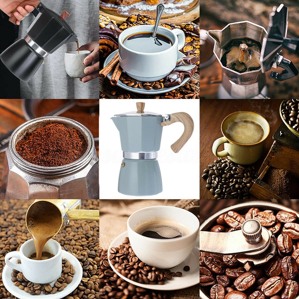 Kök 300ml 150ml aluminium italiensk stil espresso kaffebryggare percolators spis topp kruka vattenkokare burk verktyg