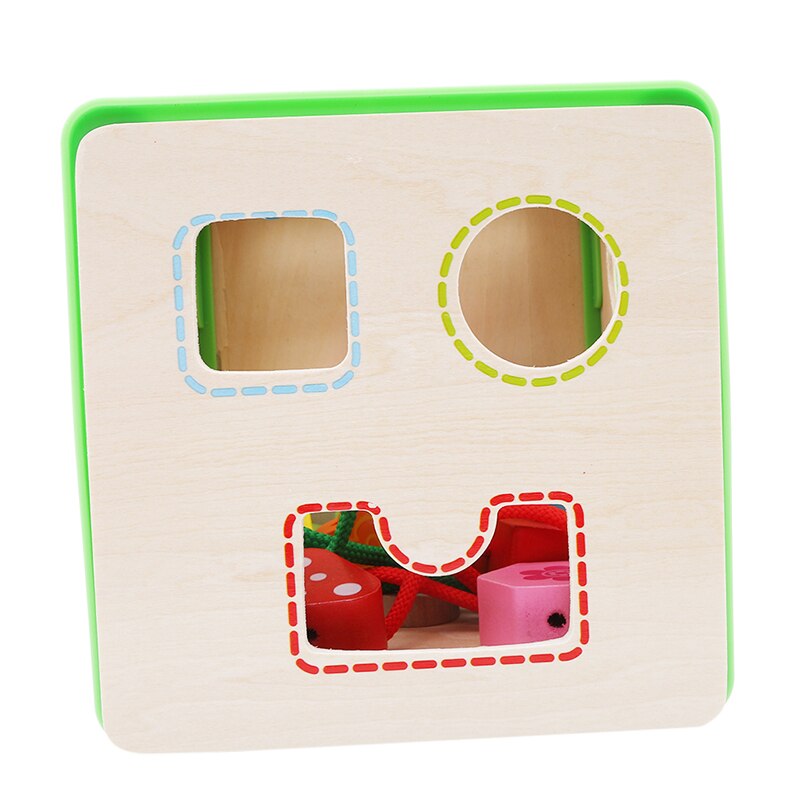 Kleurrijke Houten Math Rond Kraal Doolhof Letters Erkenning Abacus Klok Multifunctionele Vier Zijden Schat Borst Onderwijs Puzzel