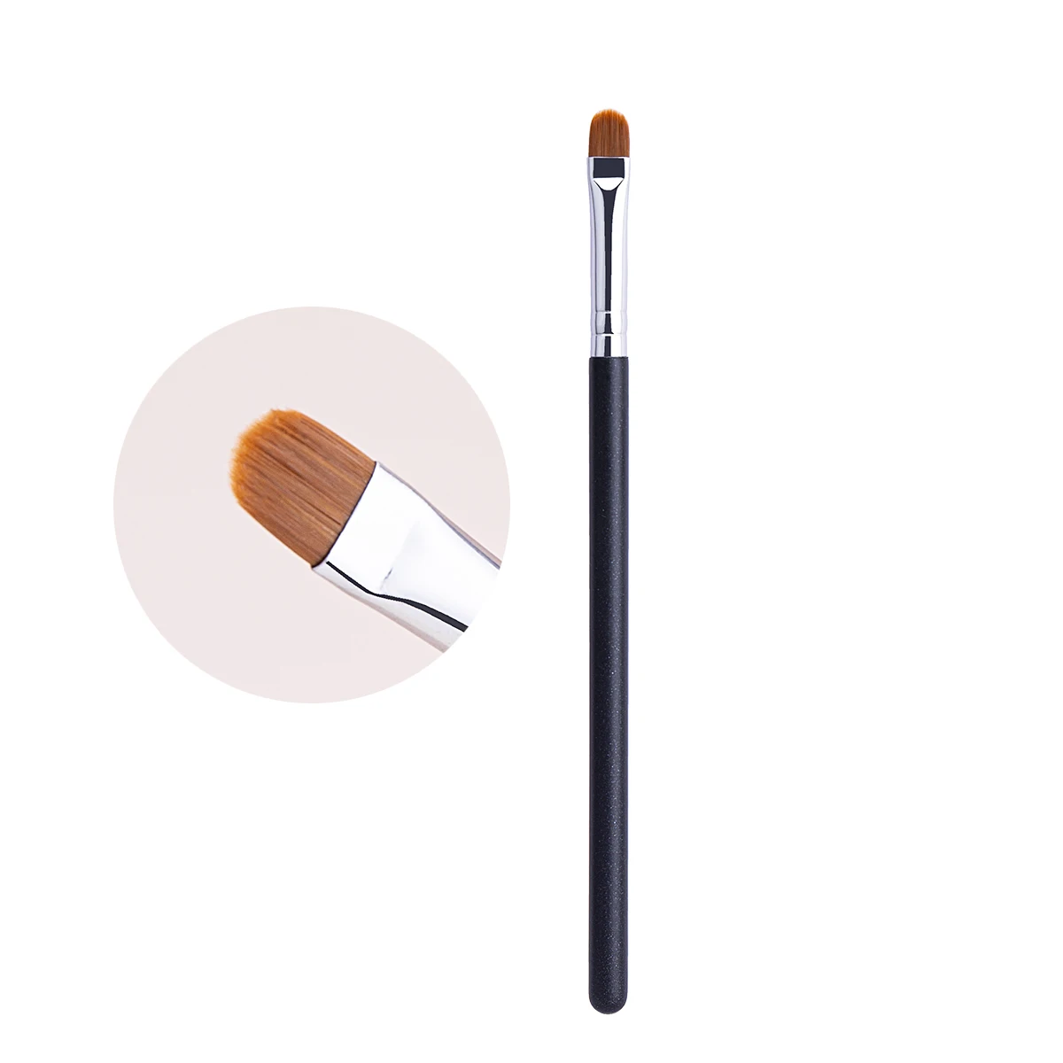 212 cepillo plano para cejas, pinceles de maquillaje para cejas ultrafinos, delineador plano, delineador de ojos fino, herramienta de cepillo de belleza para contorno de cejas: Rosa