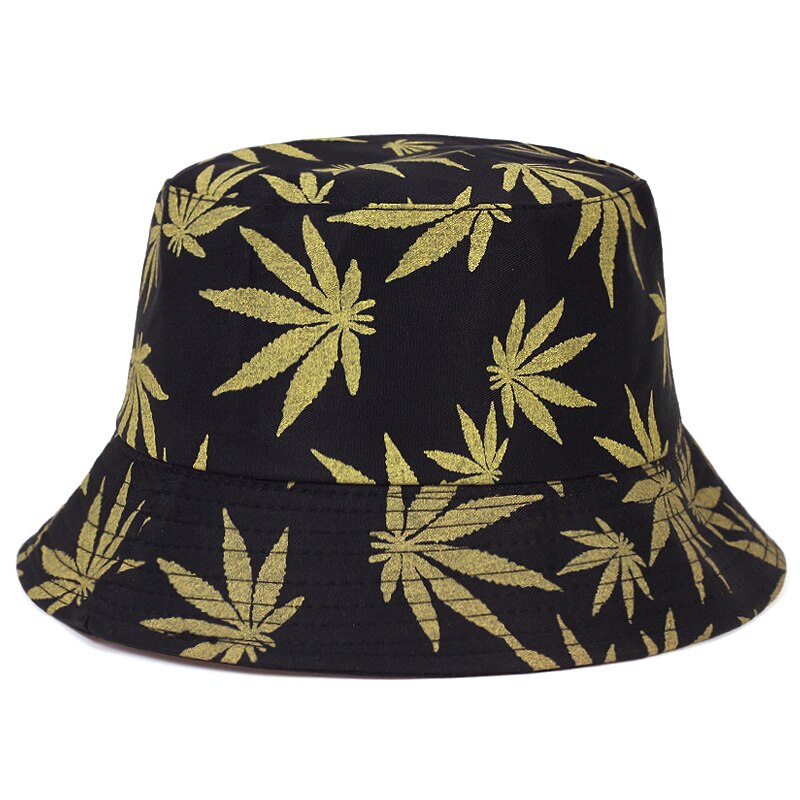 Visser Hoeden Mannen Vrouwen Maple Leaf Emmer Hoed Hip Hop Borduren Katoen Outdoor Zomer Casual Swag Emmer cap: Army Green