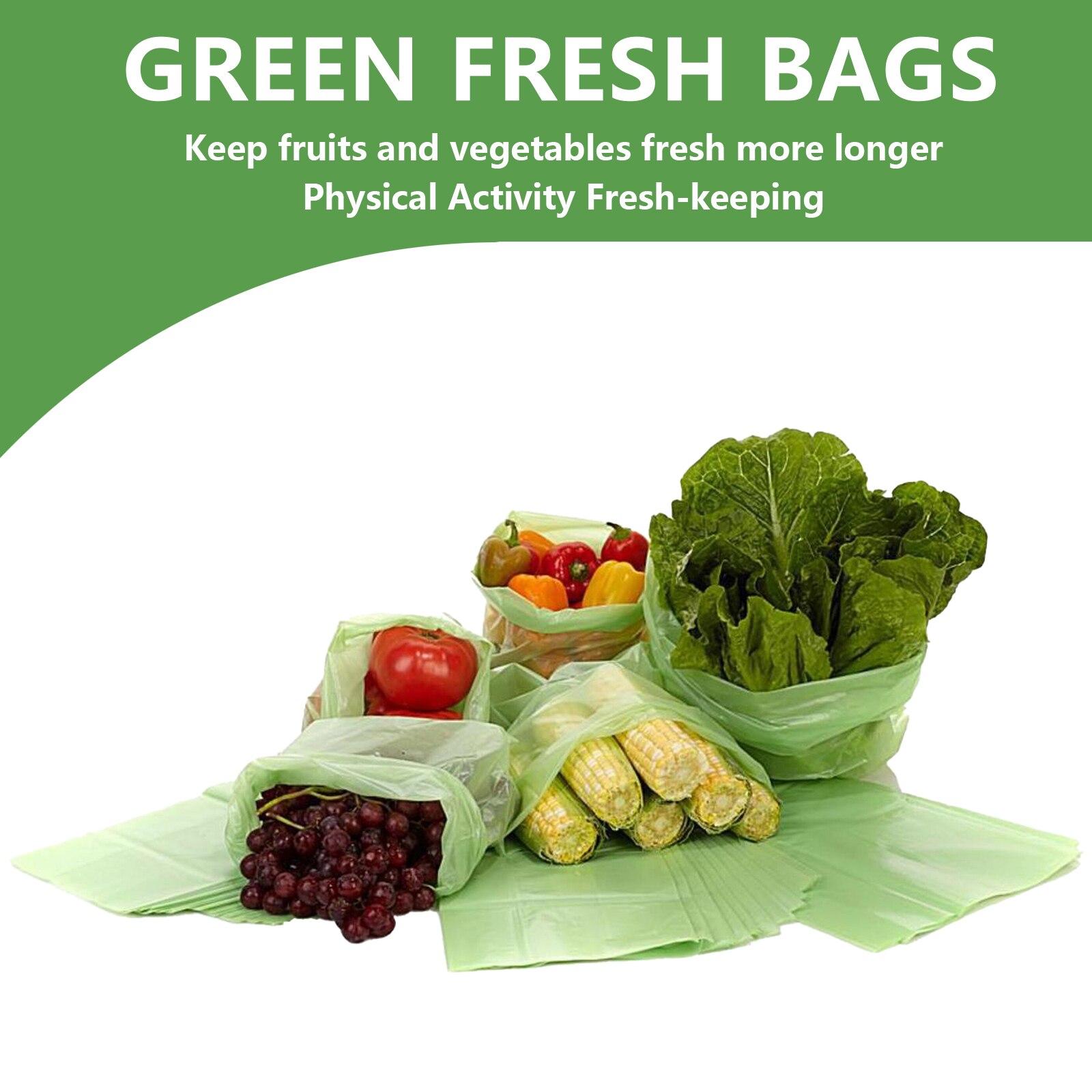 Green Bags for Fruits and Veggies Reusable Vegetable Bags for Refrigerator Food Storage Freshness Produce Saver Bags Keep Fruits
