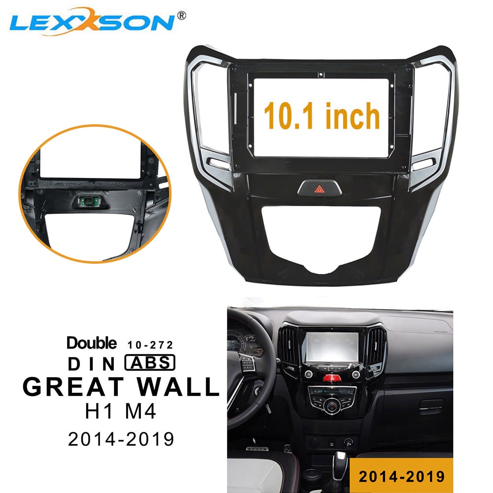 Car Fascia For GREAT WALL H1 M4 Panel Dashboard Mount Installation Double Din Car DVD Frame For 10 Inch Radio Player