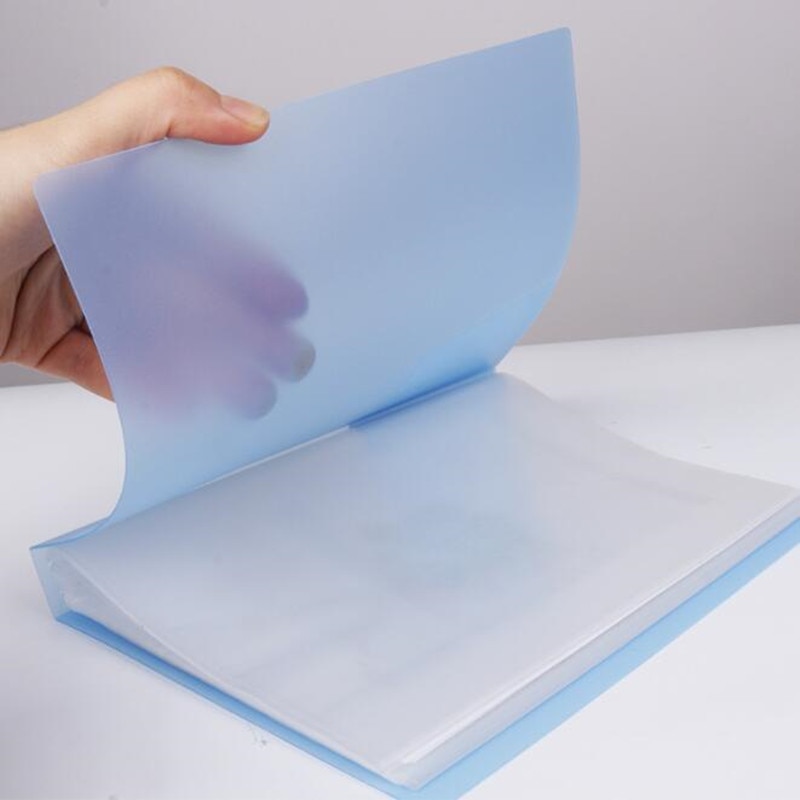 A5 Display Book 40/60 Pages Transparent Insert Folder Document Storage Bag for Bank Campus File Office Workplace Family
