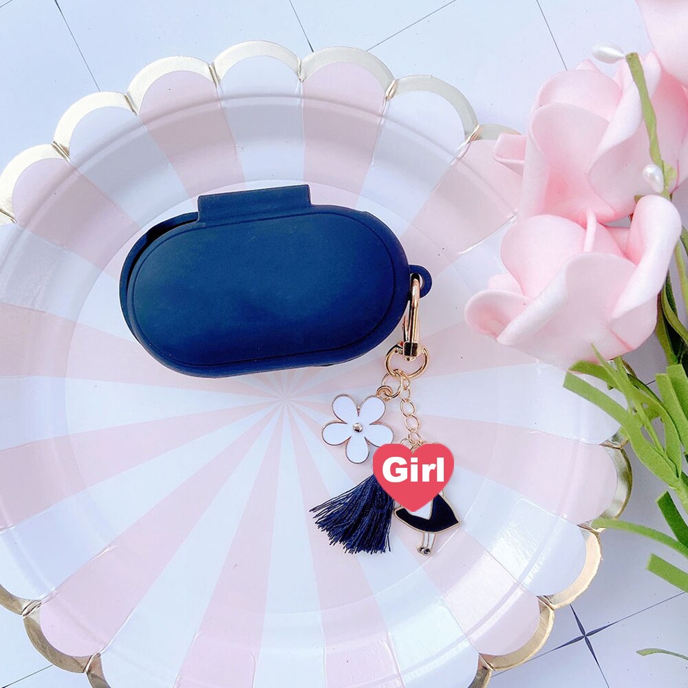Caso coreano per Samsung Galaxy Gemme/Germogli + Più Della Copertura di Bluetooth del Trasduttore Auricolare Protegge Il Caso di Lusso Della Ragazza Sudore Cuore di Fragole decor: A