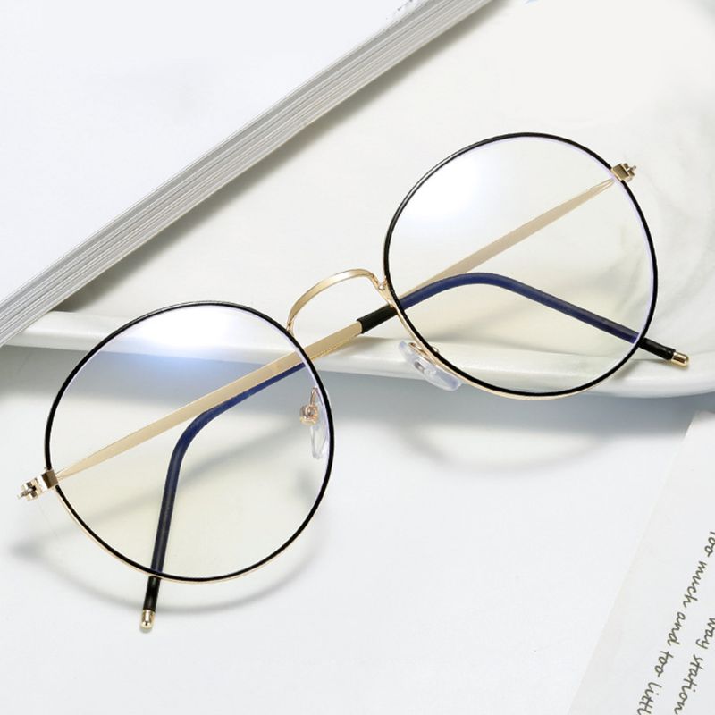 Computer Glasses Men Spectacle Frames Anti Blue Light Goggles Anti Glare Eyeglasses Frame Women Round Glasses